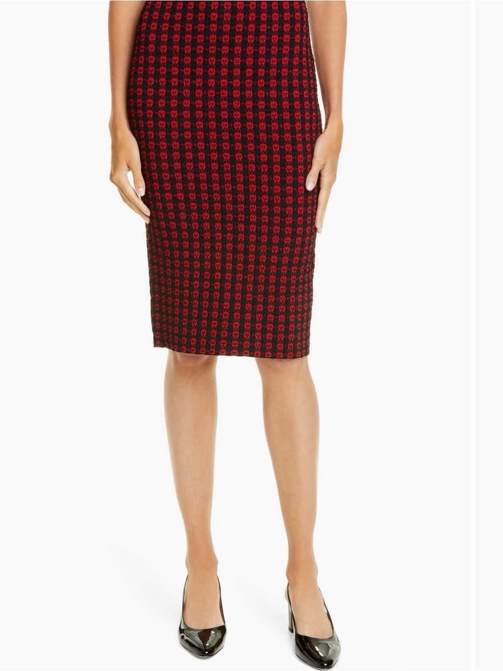 RED Valentino Heart Metallic Sweater Skirt - NWOT